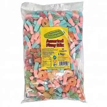Assorted Fizzy Vegan Mega Mix 2.5kg 
