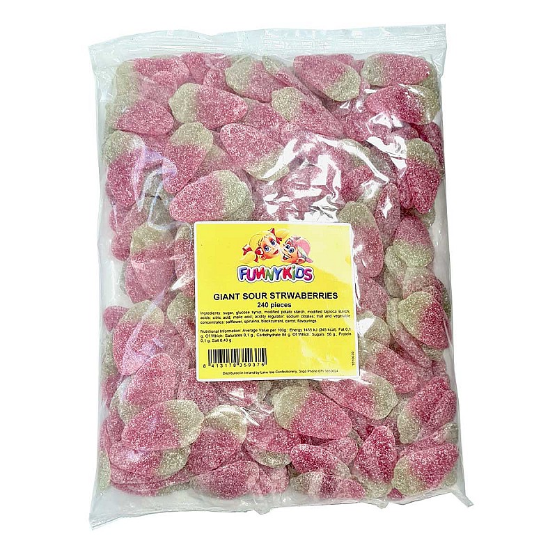 FunnyKids Giant Sour Strawberries 2kg FunnyKids Giant Sour Strawberries 2kg
