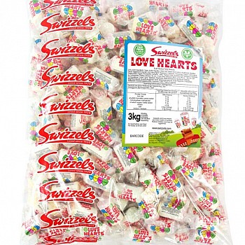 Swizzels Love Hearts Mini Rolls (3KG) Swizzels Love Hearts Mini Rolls (3KG)