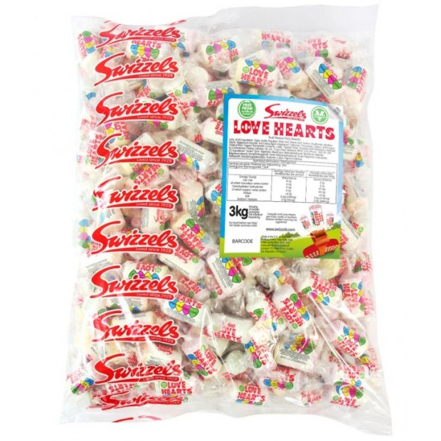Swizzels Love Hearts Mini Rolls (3KG) Swizzels Love Hearts Mini Rolls (3KG)