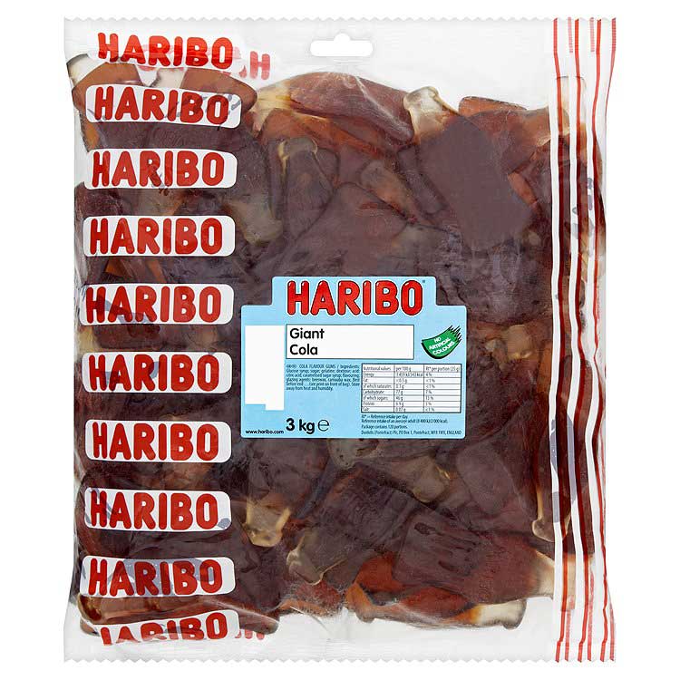 Haribo Giant Cola Bottles (3kg) Haribo Giant Cola Bottles (3kg)