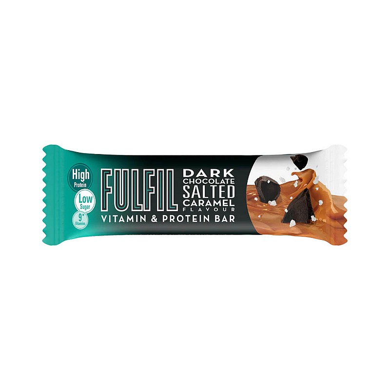 Fulfil Dark Chocolate Salted Caramel Protein Bar (55g) Fulfil Dark Chocolate Salted Caramel Protein Bar (55g)
