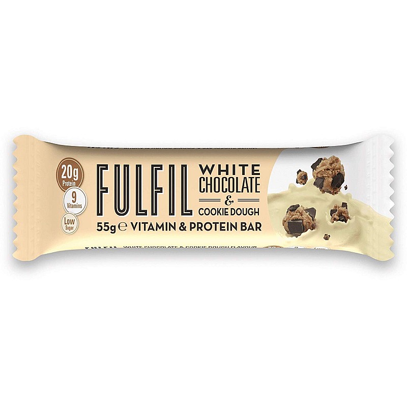 Fulfil White Chocolate & Cookie Dough Bar (20g) Fulfil White Chocolate & Cookie Dough Bar (20g)