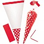 Apple Red Polka Dot Cello Sweet Cones - 24cm Apple Red Polka Dot Cello Sweet Cones - 24cm