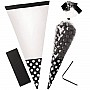 Black Polka Dot Cello Sweet Cones - 24cm Black Polka Dot Cello Sweet Cones - 24cm