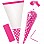 Bright Pink Polka Dot Cello Sweet Cones - 24cm