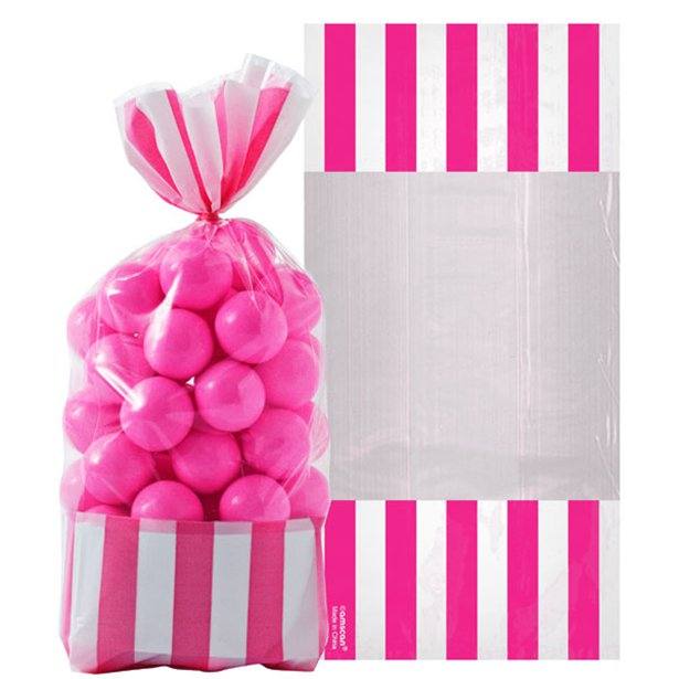 Bright Pink Cello Sweet Bags - 27cm Bright Pink Cello Sweet Bags - 27cm