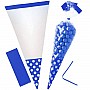 Bright Royal Blue Polka Dot Cello Sweet Cones - 24cm Bright Royal Blue Polka Dot Cello Sweet Cones - 24cm