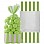 Kiwi Green Stripe Cello Sweet Bags - 27cm