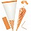Orange Peel Polka Dot Cello Sweet Cones - 24cm