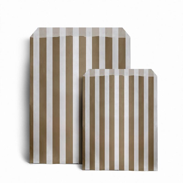 Gold Candy Stripe Paper Bags Gold Candy Stripe Paper Bags