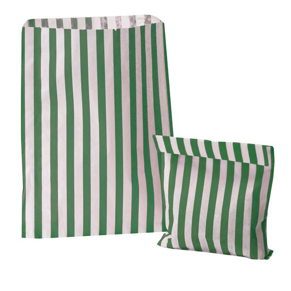Green Candy Stripe Paper Bags Green Candy Stripe Paper Bags