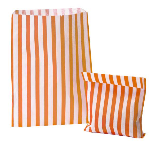 Orange Candy Stripe Paper Bags Orange Candy Stripe Paper Bags