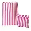Bright Pink Candy Stripe Paper Bags