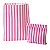 Bright Pink Candy Stripe Paper Bags