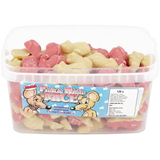 Alma Pink & White Mice (120 count)