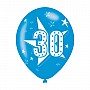 Age 30 Blue Latex Balloons (6pk) Age 30 Blue Latex Balloons (6pk)