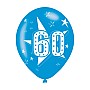 Age 60 Blue Latex Balloons (6pk)