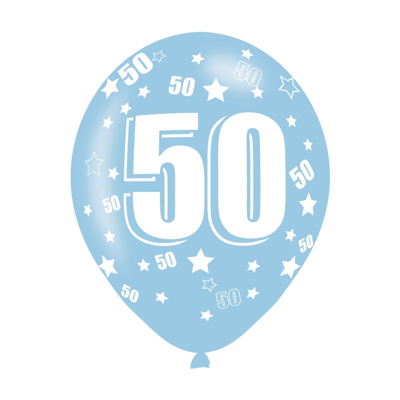 Age 50 Assorted Colours Latex Balloons (6pk) Age 50 Assorted Colours Latex Balloons (6pk)