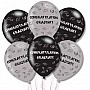 Congrats Graduate Grey/Black Latex Balloons (6pk) Congrats Graduate Grey/Black Latex Balloons (6pk)