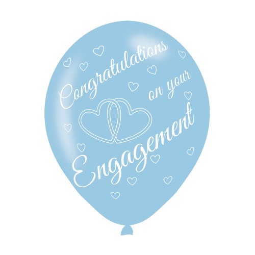 Engagement Assorted Colours Latex Balloons (6pk) Engagement Assorted Colours Latex Balloons (6pk)