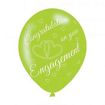 Engagement Assorted Colours Latex Balloons (6pk) Engagement Assorted Colours Latex Balloons (6pk)