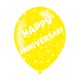 Happy Anniversary Assorted Colours Latex Balloons (6pk)