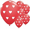 Big Red Hearts Valentine's Balloons - 11" Latex