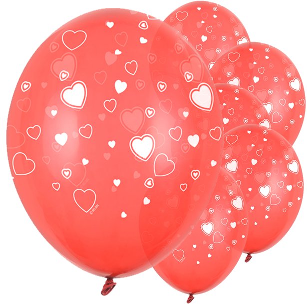 Red Hearts Latex Balloons - 11 Red Hearts Latex Balloons - 11