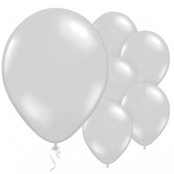 Silver Metallic Balloons - 11'' Latex (100pk)