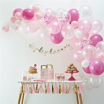 Pink Balloon Arch - 70 Balloons Pink Balloon Arch - 70 Balloons