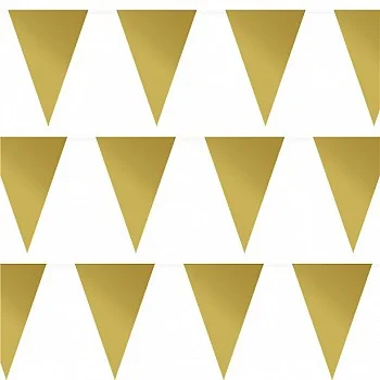 Gold Plastic Bunting - 10m