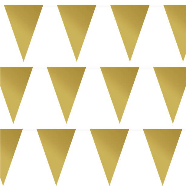 Gold Plastic Bunting - 10m Gold Plastic Bunting - 10m