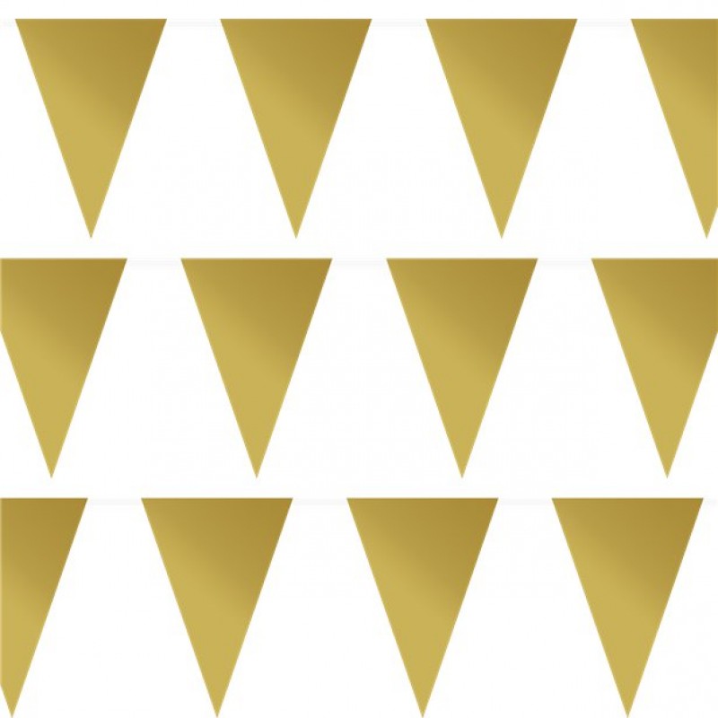 Gold Plastic Bunting - 10m