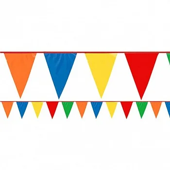 Multi Coloured Giant Plastic Bunting - 36m 