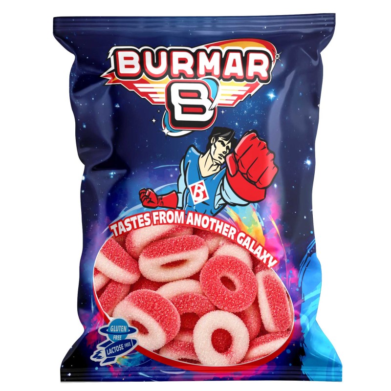 Burmar Fizzy Strawberry Rings 1kg