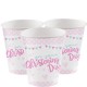 On your Christening Day Pink Paper Cups - 266ml (8pk)