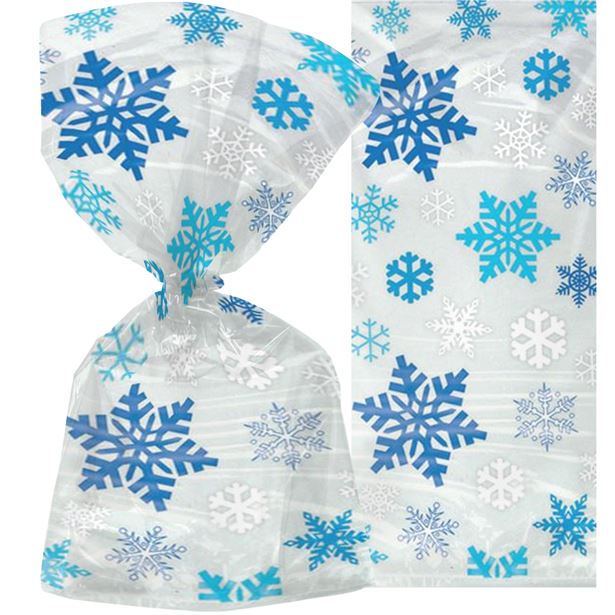 Snowflake Christmas Cello Bags - 30cm Snowflake Christmas Cello Bags - 30cm