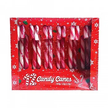 Christmas Candy Red and White Canes (12pk)