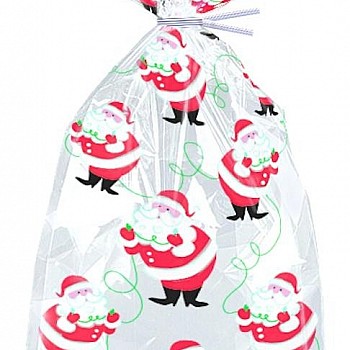 Santa Christmas Cello Bags - 30cm