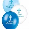 Blue First Holy Communion Balloons - (6pk)