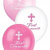 Pink First Holy Communion Balloons - (6pk)