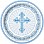 Blue Radiant Cross Paper Plates - 23cm (8pk)