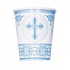 Blue Radiant Cross - 266ml Paper Party Cups