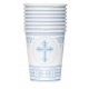Blue Radiant Cross - 266ml Paper Party Cups