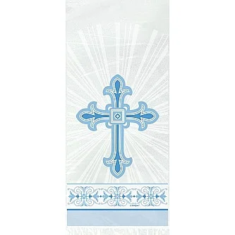 Blue Radiant Cross Plastic Cello Bags with twist ties (20ct)