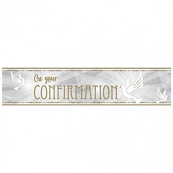 Confirmation Dove Foil Banner - 2.7m