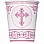 Pink Radiant Cross - 266ml Paper Party Cups