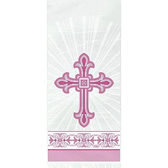 Pink Radiant Cross Plastic Cello Bags with twist ties (20ct)