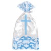 Blue Radiant Cross Plastic Cello Bags (20ct)